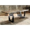 Alkasas Grey Art Dining Table. Slab wood dining table.