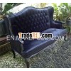 SCF-908 Plain Wing Back Sofa Black