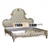 Silver Leaf Leather Bed