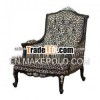 Mahogany Collins Big Carved Chair Upholstered