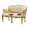Versailles Mahogany Double Seat Sofa with Silk Upholstered