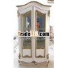 French Glass Armoire - Solid Wood Wardrobe Indonesia Furniture