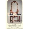 Dutch Lion Console with Mirror Mahogany Indoor Furniture