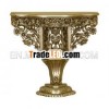 Gold Leaf Heavy Flowers Carved Wall Table