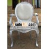 French Style Dining Room Furniture - Antique Silver Chair