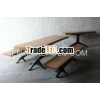 Zaragoza Black,  Solid Wood Slab Dining Table