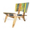 Lounge chair recycled wood