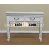 White Painted Furniture - Small Desk 2 Drawers
