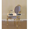 French Arm Chair - Gold Gilt Versailles Plain Arm Chair