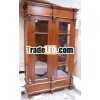 2 Door Display Cabinet Mahogany Indoor Furniture.