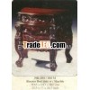 Rococo Bed Side Mahogany Indoor Furniture.