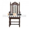 Mahogany Jacobian Arms Dining Chair