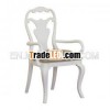 White Painted Dining Chair with Upholstered