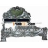 Carved Silver King and Queen Size Bed (Royal Silver Bedroom Furniture from Rajasthan)