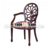 Mahogany Spider Carved Arms Dining Chair