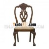 Mahogany Classic Arms Dining Chair with Carved