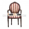 Mahogany French Oval Arms Chair