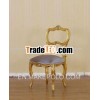 French Chair - Gold Gilt Versailles Bedroom Chair Silk