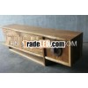 wood slab cabinet
