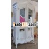 French White Armoire - Solid Wood Indoor Furniture