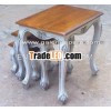 Mahogany Furniture - Wooden Queen Anne Nest of 3 Tables