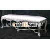 Jepara Wooden Furniture - Silver Leaf Bed Stool Ottoman