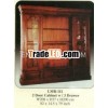 2 Door Cabinet with 3 Drawer Mahogany Indoor Furniture.