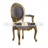 Versailles Silky Carved Oval Arms Dining Chair