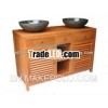 Furniture Double Vanity Wash Basin Teak Bathroom - Teak Furniture Bathroom