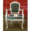 Classic Mahogany Furniture Louis Dining Chair With Arm - French Furniture Dining Room Set.