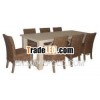 2012 design rattan,  wood dining set 8pcs