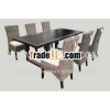 2012 wood,  natural rattan and water hyacinth dining set 7pcs