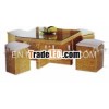 Vietnam Water Hyacinth Coffee table sets With Glass