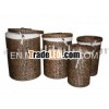 Vietnam Water Hyacinth Basket Set of 4 with Liner - OHC01222