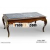 Luxury Antique French Coffee Table Style Louis XV Inlay Marble Top