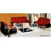 WOODEN FRAME LEATHER SOFA SET 33842-A05