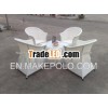 white stype set of coffee tables & chairs by PP rattan