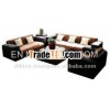 Cute living room rattan wood sofa set 4pcs/ 2012 rattan wood water hyacinth PE rattan sofa set 4pcs