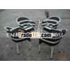 well design set of coffee table & chairs in black and white line