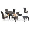 2012 wood,  natural rattan and water hyacinth dining set 5pcs/ 2012 design rattan dining set 5pcs
