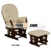 1615-2806 WOODEN GLIDER ROCKER & OTTOMAN