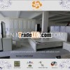 White bedroom sets with animal grain PU leather made in Guangdong home furniture GW8006#W
