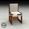 Modern restaurant chair with wooden frame