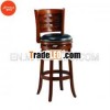 high density wooden leather barstool