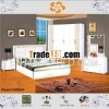 Hot sale white MDF leather double home and hotel bed