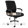 Modern PU leather swivel office chair with chrome base Carmen 6060 Black color