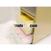 4 Layers Plastic Drawer Wooden Cabinet with Removable Wheels ( Latte WO4)