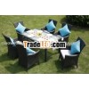 All weather Aluminum frame PE wicker dining set