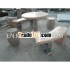 garden marble table and bench set