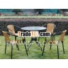 rattan restaurant bistro 4chairs 1table furniture set